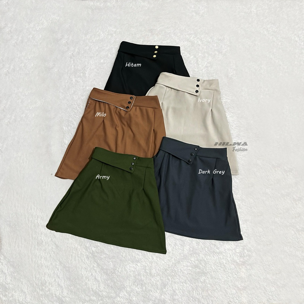 Ivora Mini Skirt Rok Pendek Wanita Korea Style Knit Premium