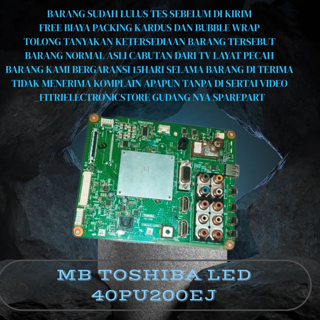 mainboard tv led toshiba 40pu200ej mb tv led toshiba 40pu200ej asli oke