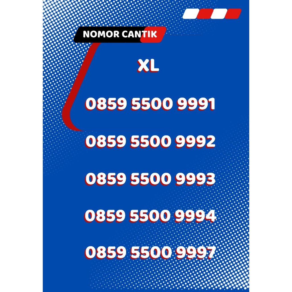 Instant2jam-Promo Murah Nomor cantik XL 3gb O859 55OO 9994 -  Segel 2026 Mulai 70k-125rb