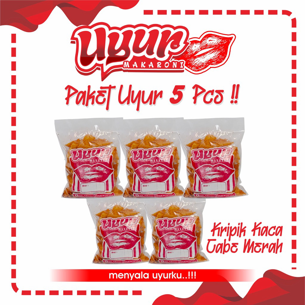 

Kripik Kaca Cabe Merah Daun jeruk 5pcs Uyur Makaroni Cemilan Pedas Snack Pedas Murah Cemilan Pedas // Uyur Paket 5pcs Food Keripik Asin Makanan Camilan Ayam Kripik
