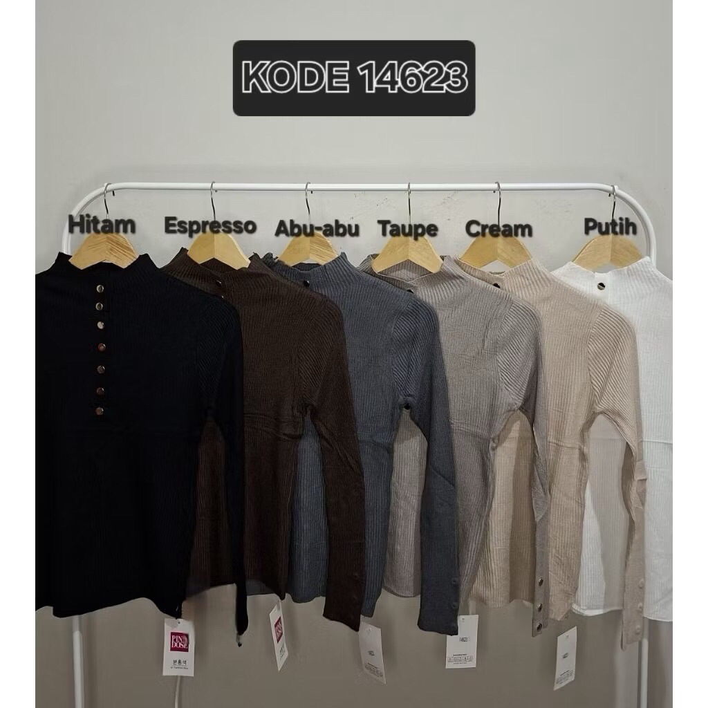 PINKDOSE ATASAN MANSET INARA KANCING BUSUI  IMPORT PREMIUM - BAJU PAKAIAN ATASAN WANITA - MANSET LEN