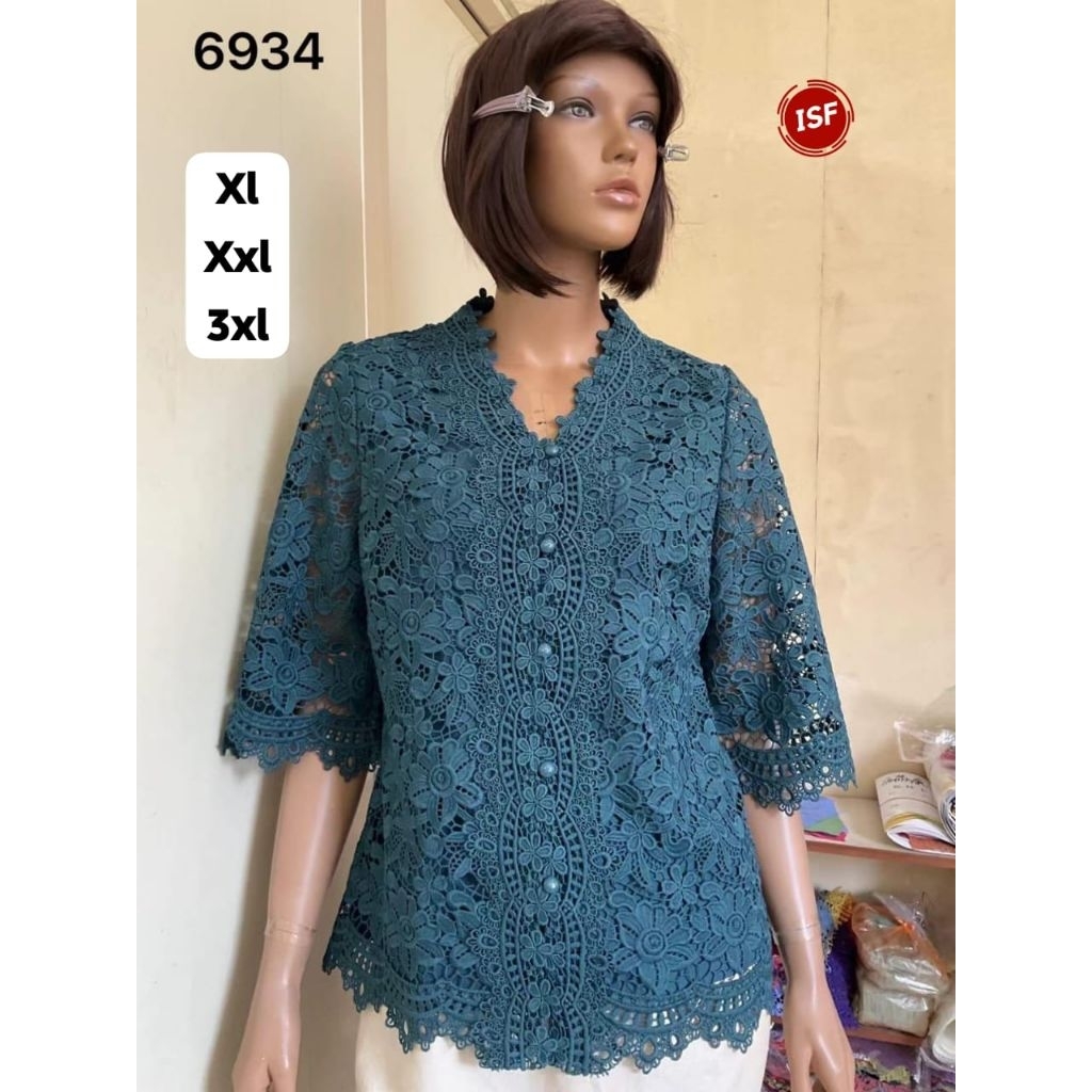 Baju Brukat CZ wanita motif bunga