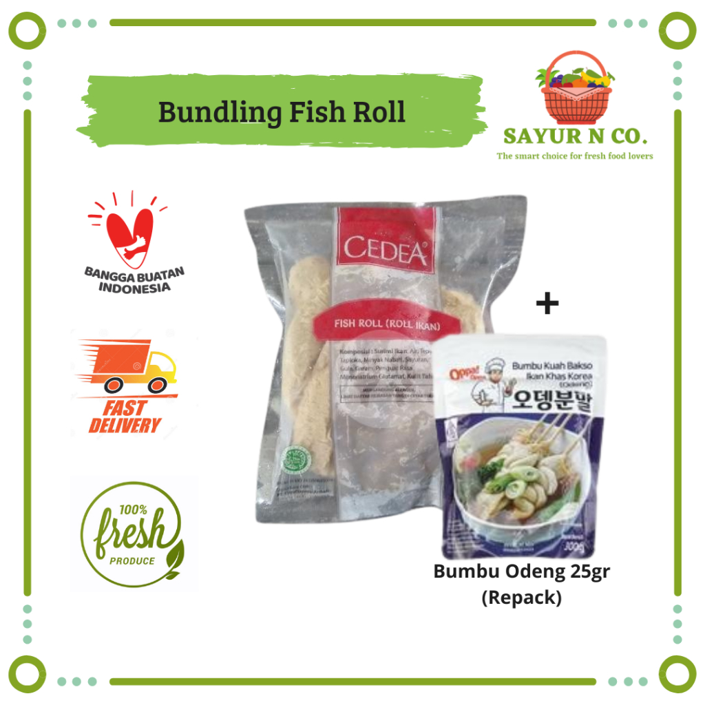 

Bundling Cedea Fish Roll 250gr + Bumbu Kuah Odeng | Sayur N Co Bekasi
