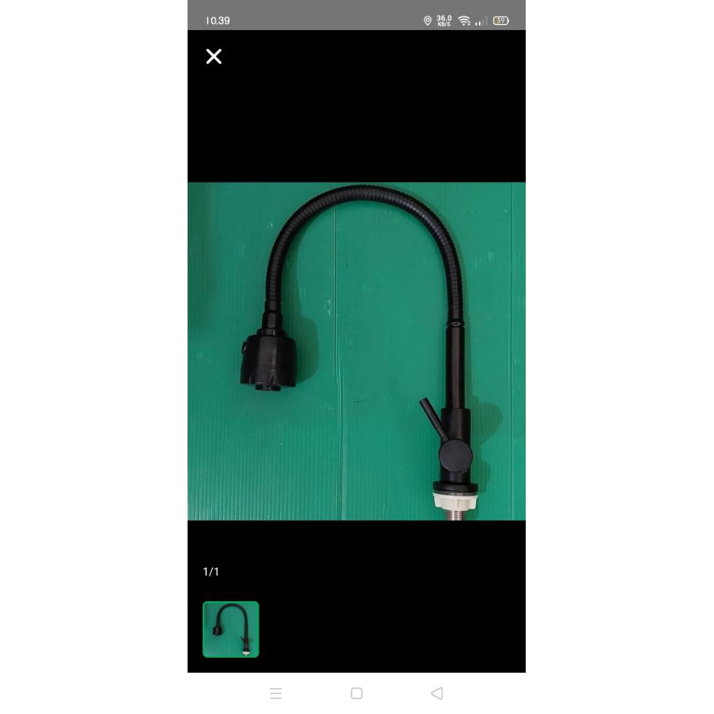 Kran sink Meja fleksibel/kran angsa hitam