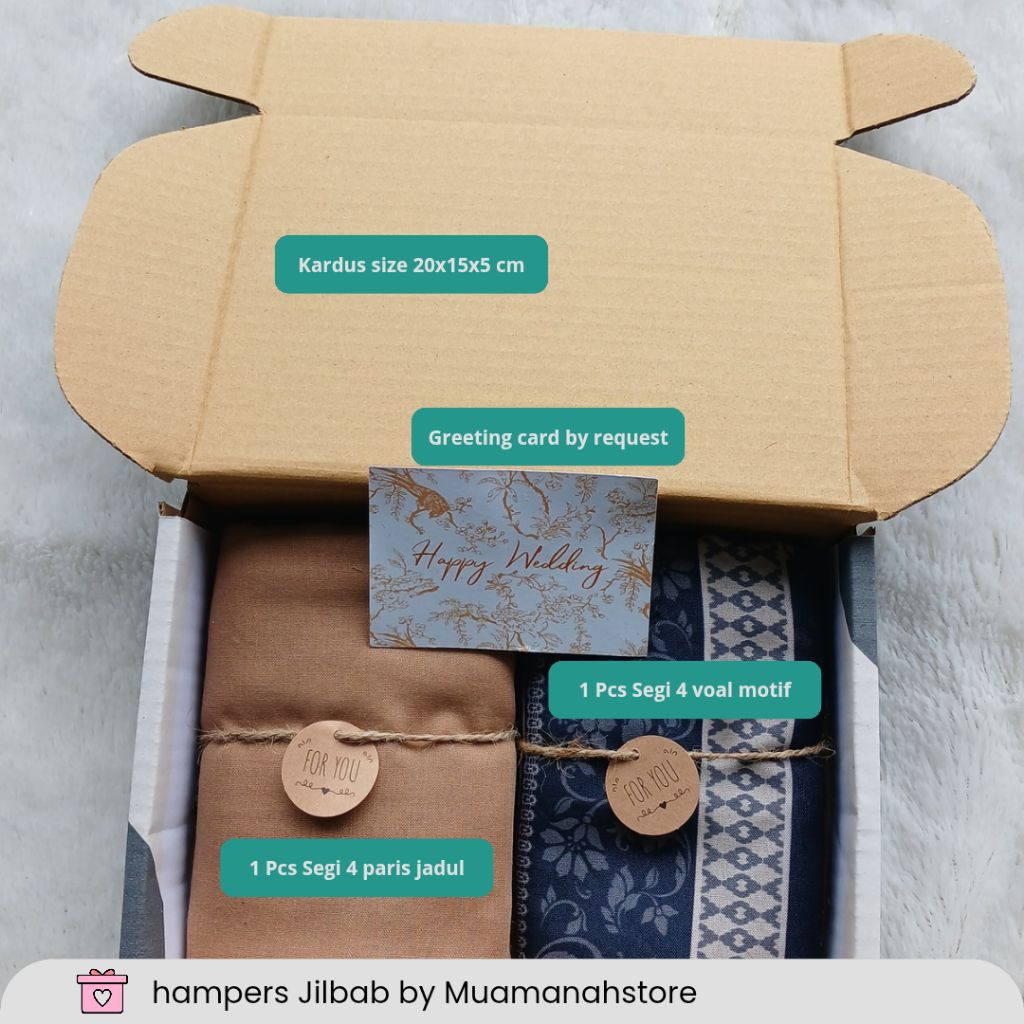 

Hampers Hijab/Kado Ultah/kado wisuda/kado Nikahan Dll