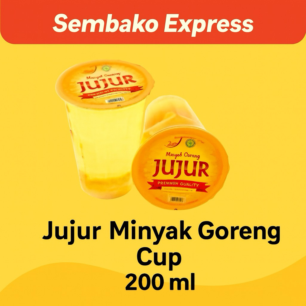

Jujur Minyak Goreng Cup 200ml - Minyak Sawit Premium Praktis