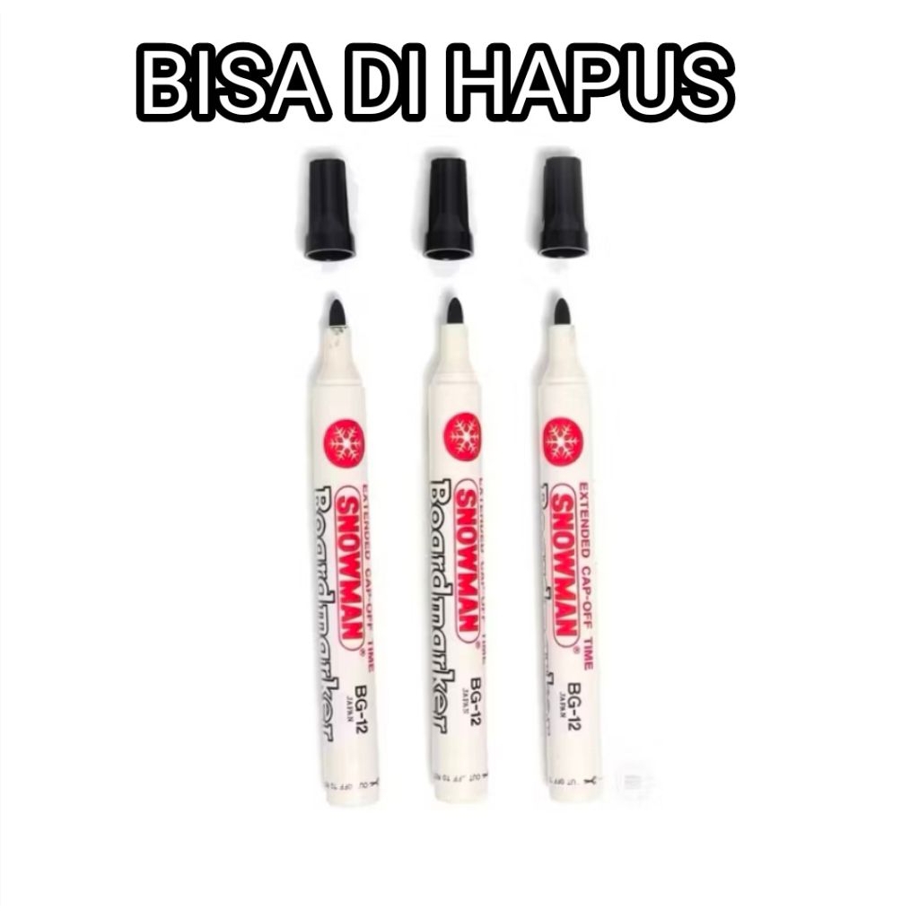 

2 pcs SPIDOL SNOWMAN WHITE BOARD BG-12 HITAM PAPAN TULIS PUTIH