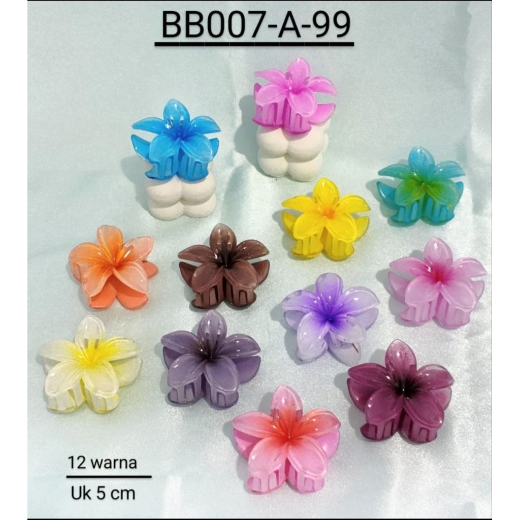 (ISI 12 PCS) JEPIT RAMBUT MODEL KAMBOJA UKURAN 5 CM VARIAN WARNA