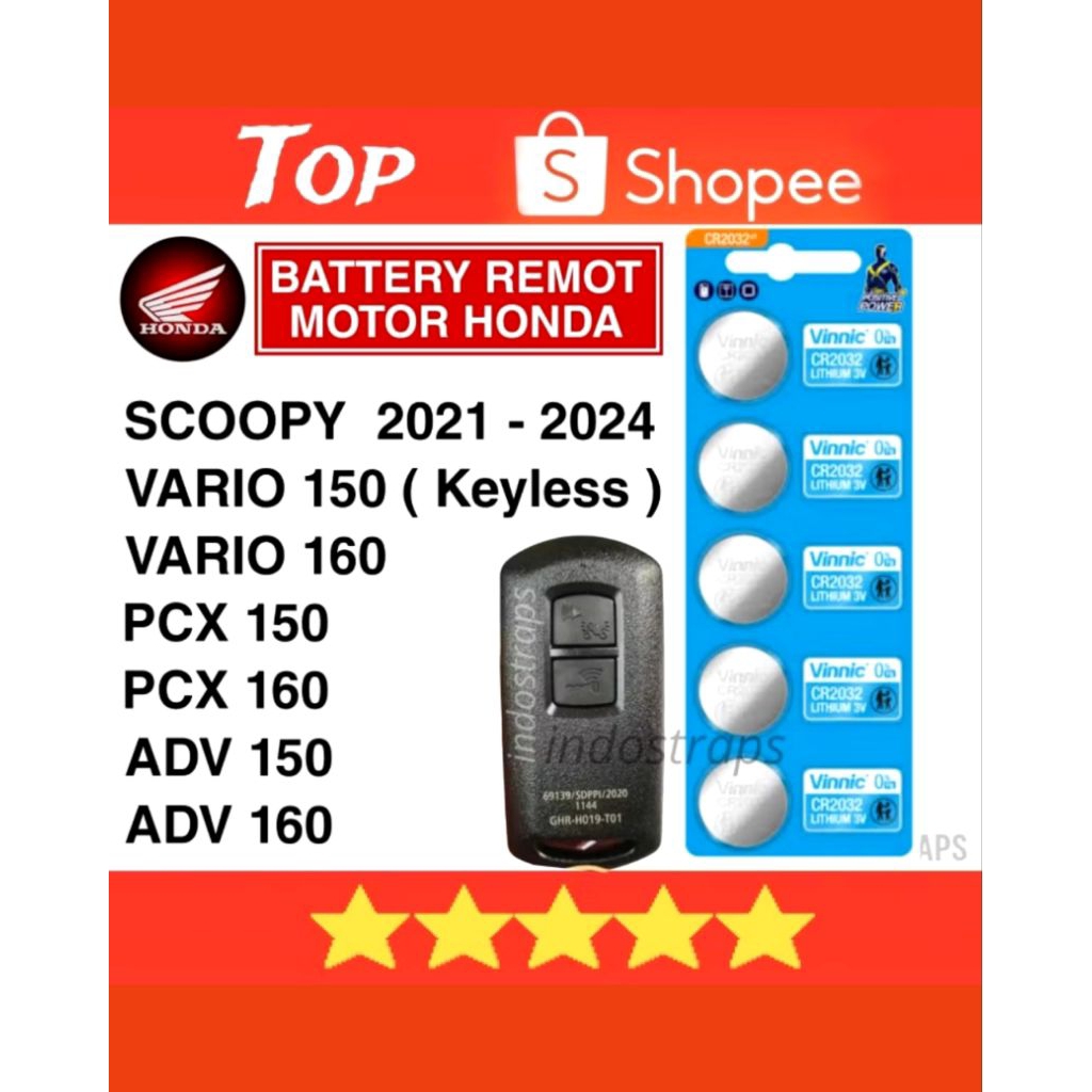 BATERAI REMOT KEYLESS MOTOR HONDA MURAH