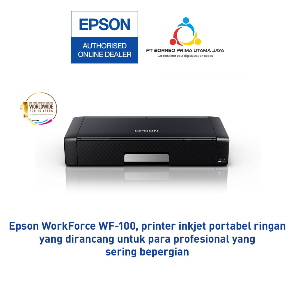 PRINTER EPSON WF-100 WF100 PRINTER PORTABLE WIRELESS CARTRIDGE