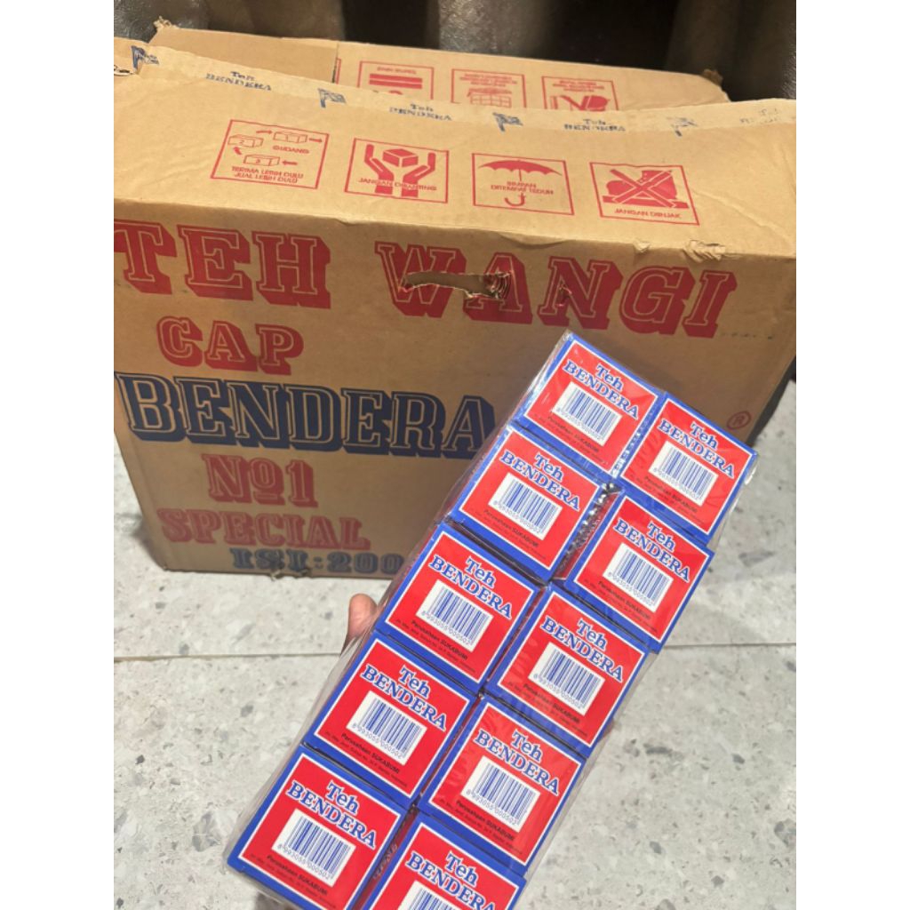 

TEH BENDERA BUBUK CAP BENDERA ASLI 10 KOTAK