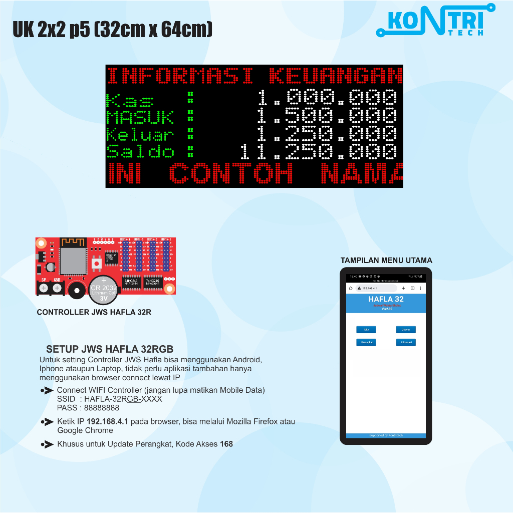 Controller Papan Informasi Masjid 2x2 p5