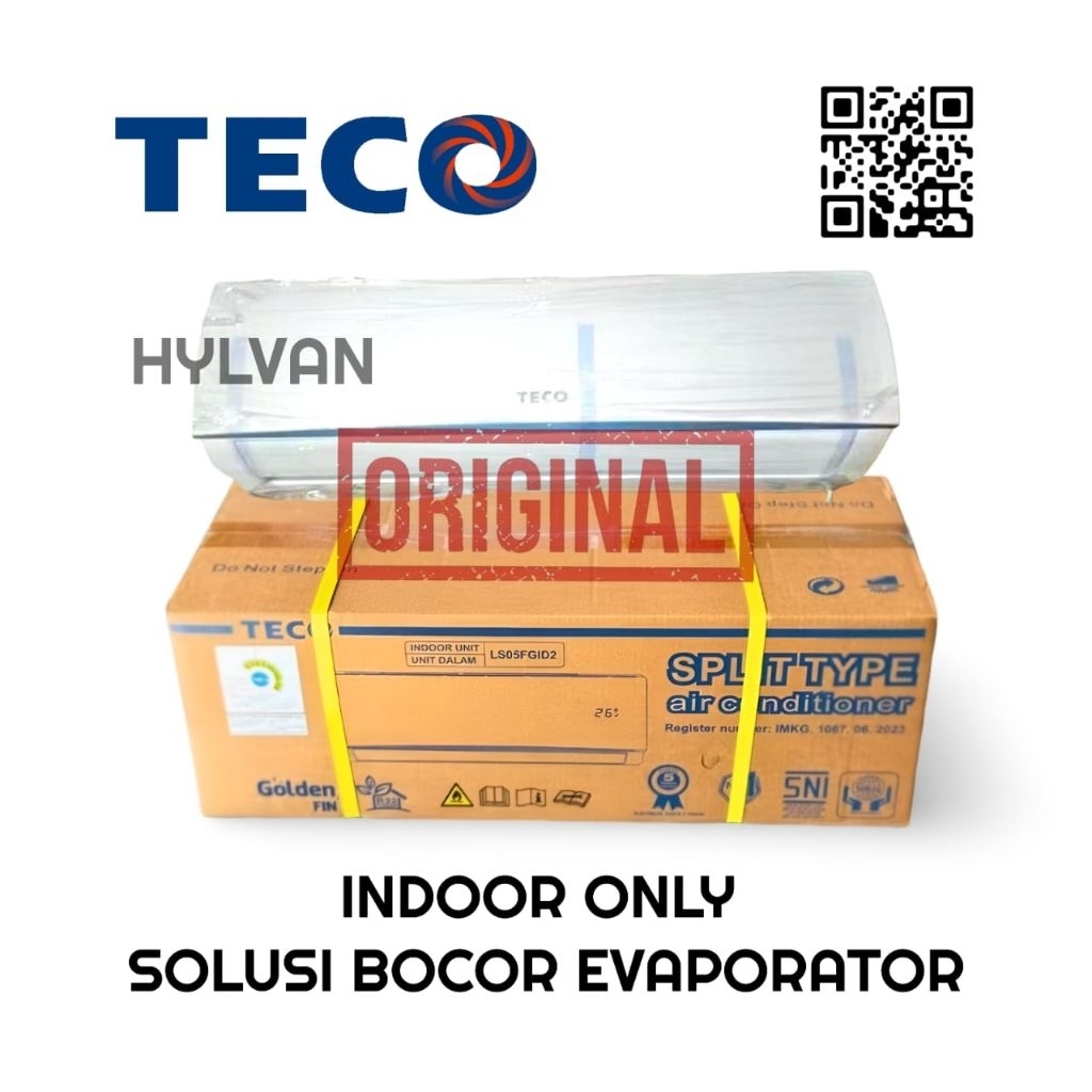 INDOOR AC TECO 1/2 PK PENGGANTI INDOOR BOCOR EVAPORATOR