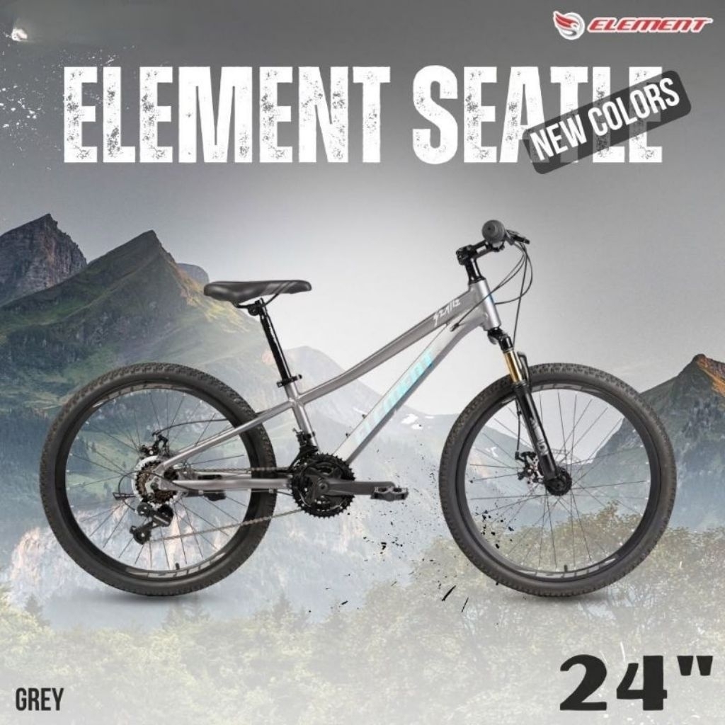 Sepeda Gunung 24 inch Mtb Element Seatle 21 speed