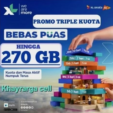 PROMO TRIPLE KUOTA XL BEBAS PUAS