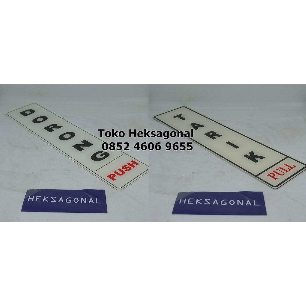 

Papan nama akrilik tulisan tarik dorong Balikpapan