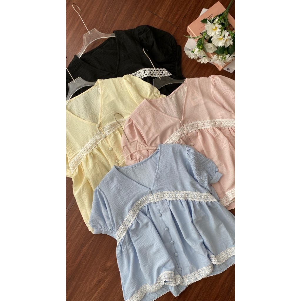 13576 Blouse Material Crinkle Mossimo Grosir : Seri Min 4 Pcs