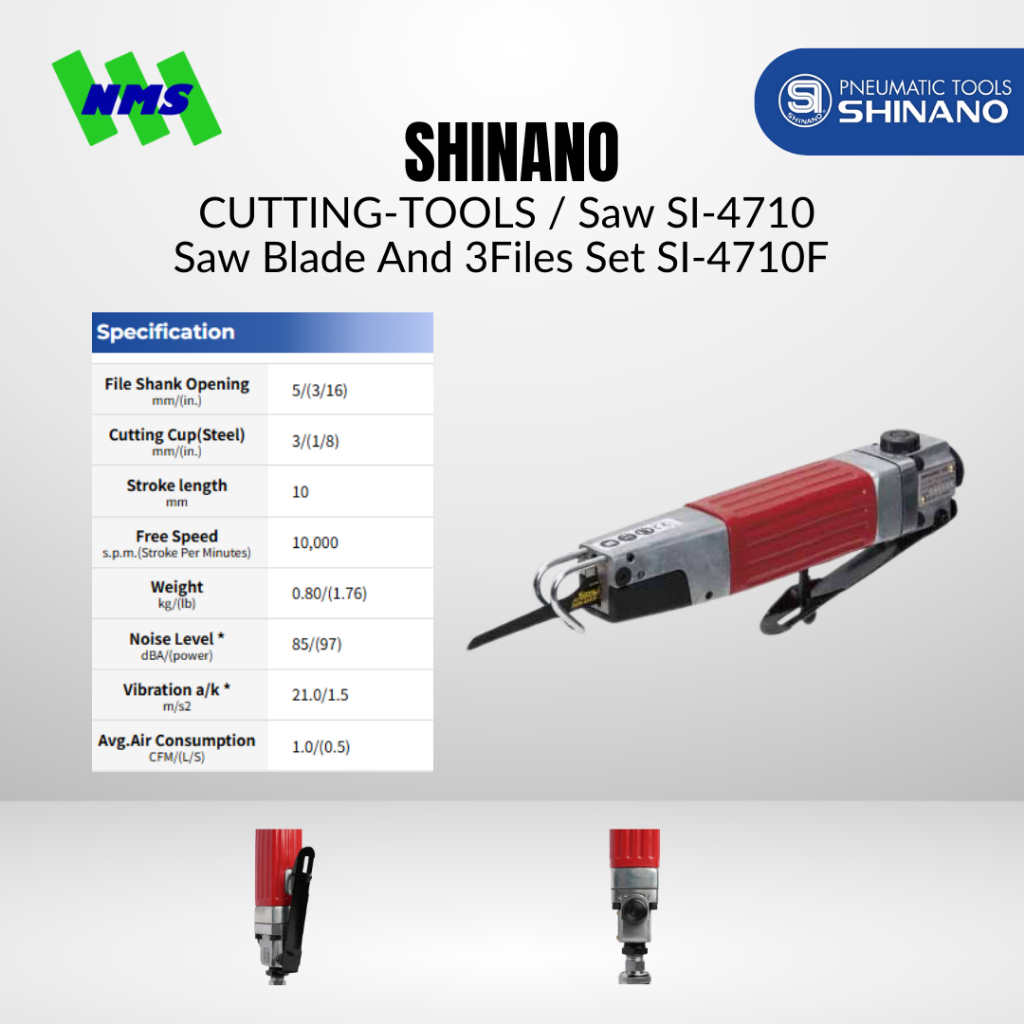 Mesin Gergaji Angin & Pahat Shinano SI-4710 | Air Saw & Chisel