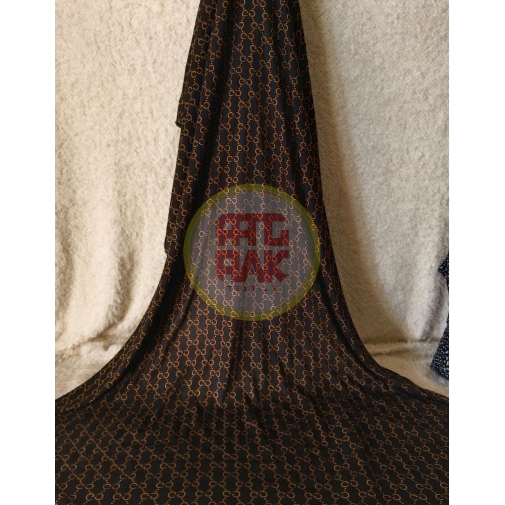 KAIN KATUN RAYON VISCOSE PREMIUM MOTIF GUCCI TERBARU TERMURAH DI SHOPEE (LEBAR/BIDANG KAIN 150cm)