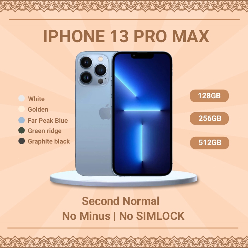 iPhone 13 Pro / Pro MAX 128GB 256GB IMEI Terdaftar 100%ORI Fulset Kondisi Perfect Garansi 3 bln