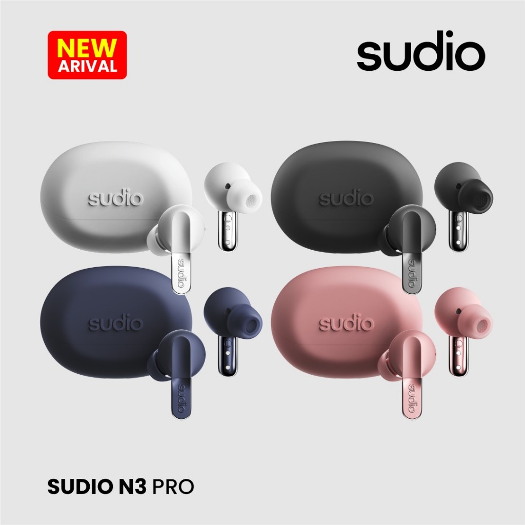 Sudio N3 Pro TWS Headset Bluetooth Earphones With ANC | Mic & Multipoint Connection