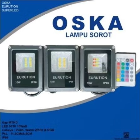 EURUTION Lampu Sorot LED 10 Watt IP66 / Lampu Tembak / Flood Light MTHD 5730 10W IP66