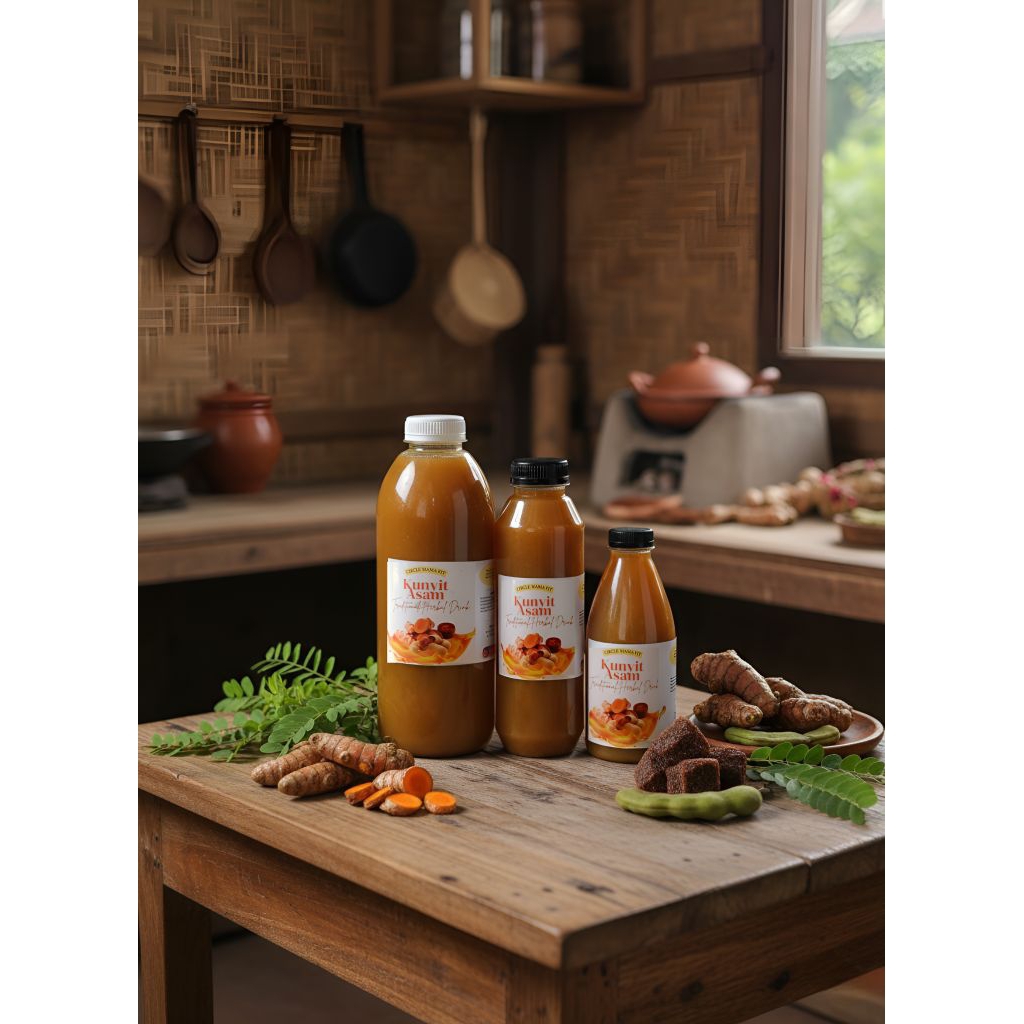 Jamu Kunyit Asam, Kunyit Murni, Kunyit Asam Sirih, Temulawak Rempah Asli Bukan Serbuk Tanpa Pengawet