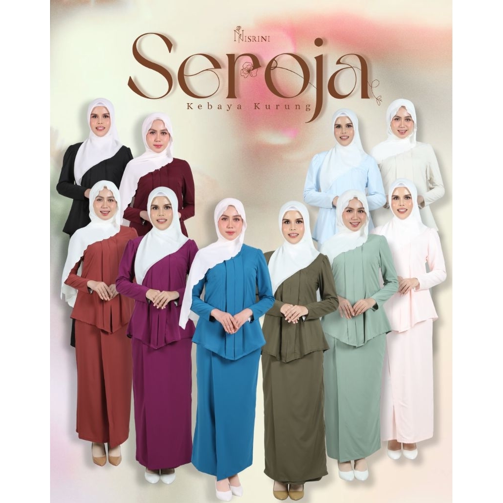 NISRINI - SEROJA KEBAYA KURUNG POLOS - BAJU KURUNG MALAYSIA