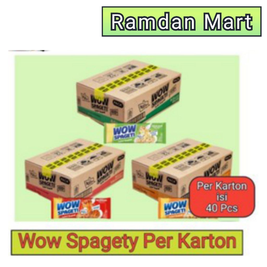 

MIE WOW SPAGETI | Mie instan | Per Karton isi 40 bungkus