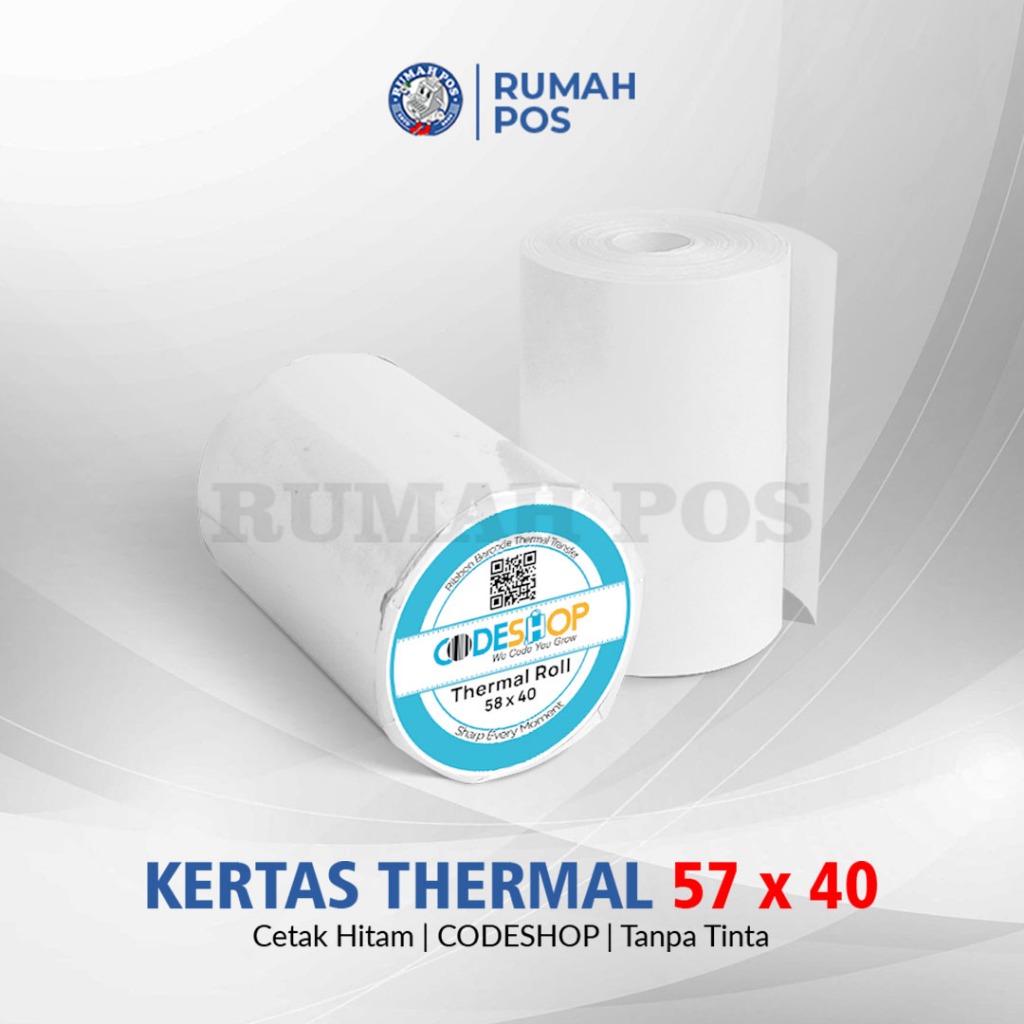 

1 SLOP - KERTAS STRUK THERMAL UKURAN 58 X 40 CASH REGISTER | UNTUK MESIN KASIR