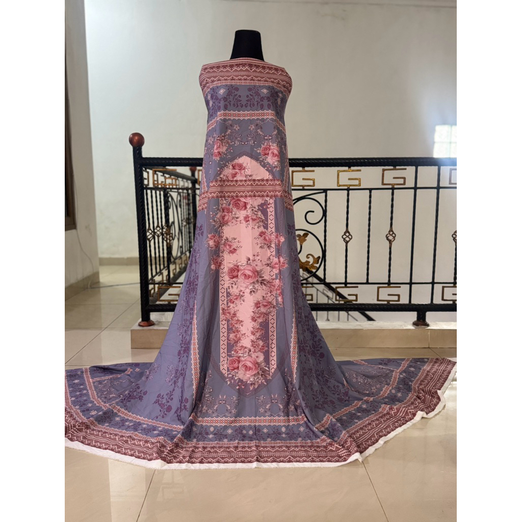 Kain Silk Potongan / Paulista Silk / Bahan Mewah / Bahan Motif