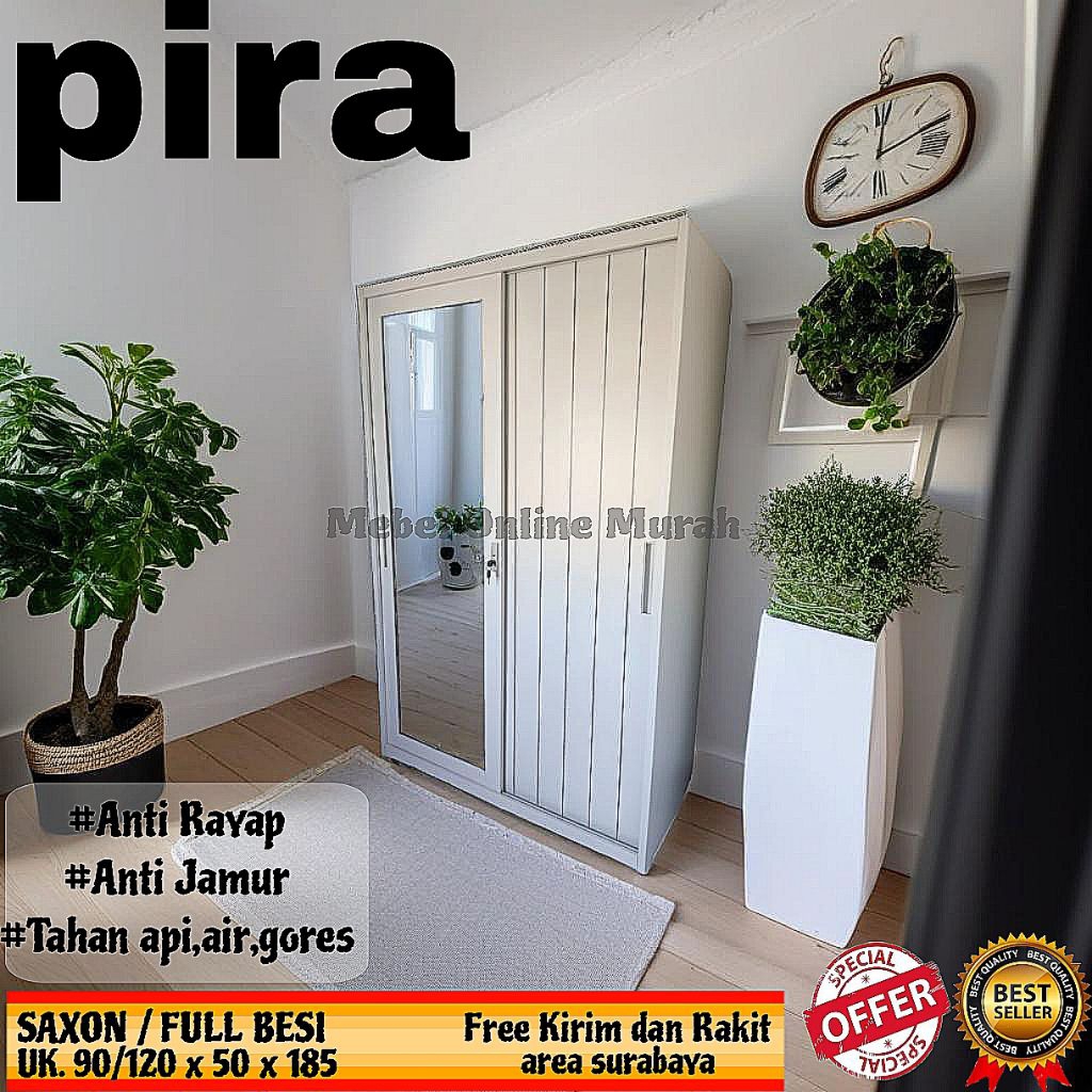 LEMARI SLIDING FULL BESI ANTI RAYAP IMPORT/LEMARI BAJU BESI SLIDING JUMBO/ALMARI PAKAIAN SLIDING BES