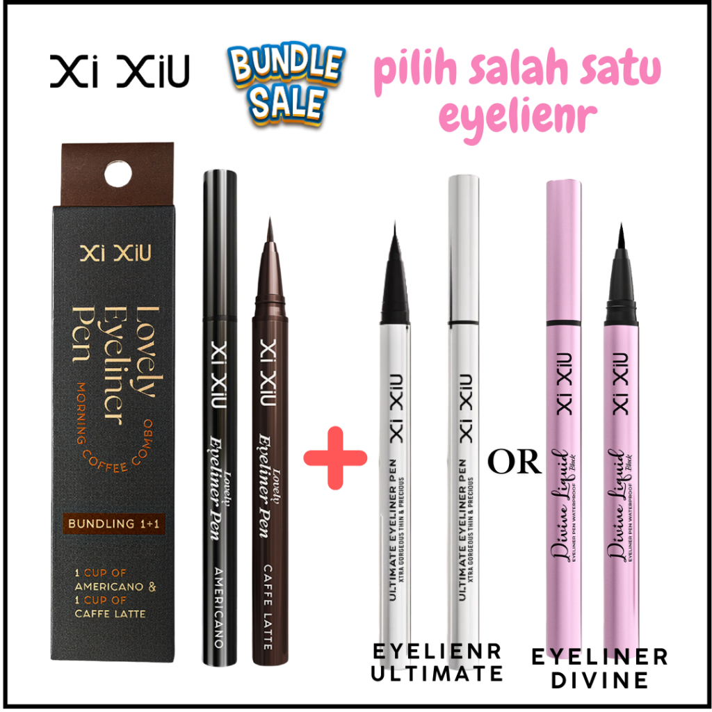 [BUNDLE] -Xi XiU Lovely Eyeliner Pen Morning Coffee | Xi XiU Ultimate Eyeliner Pen |  Xi XiU Eyeline