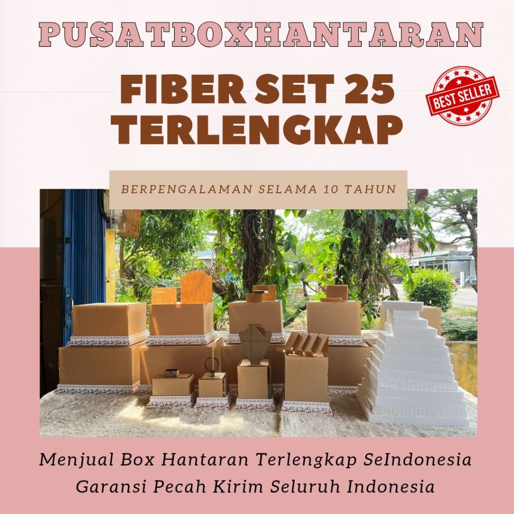 KOTAK HANTARAN AKRILIK PERNIKAHAN / BOX HANTARAN FIBER SET 25 TERLENGKAP / BOX SESERAHAN PERNIKAHAN