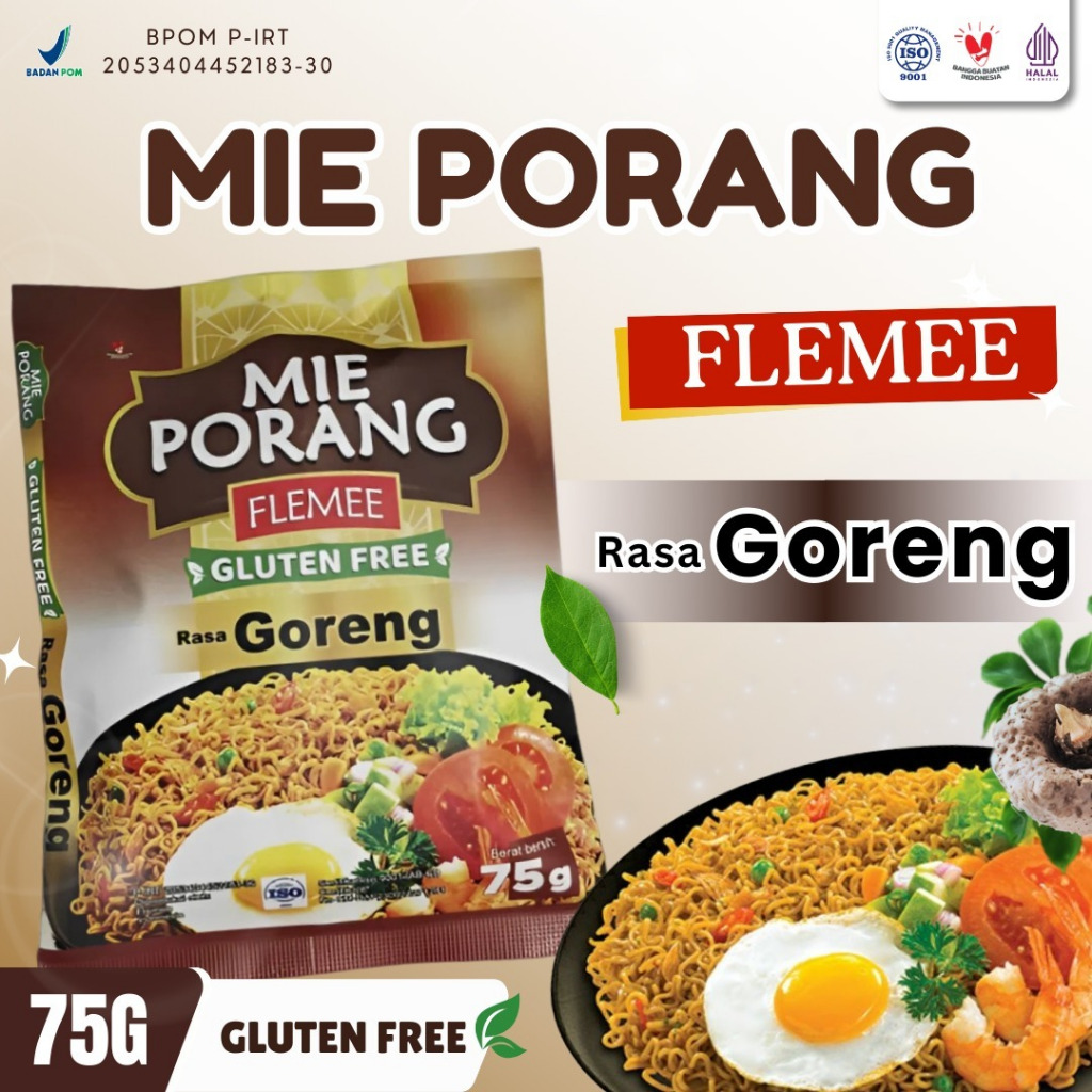 

Flemee Mie Porang Mocaf Gluten Free Rasa Goreng