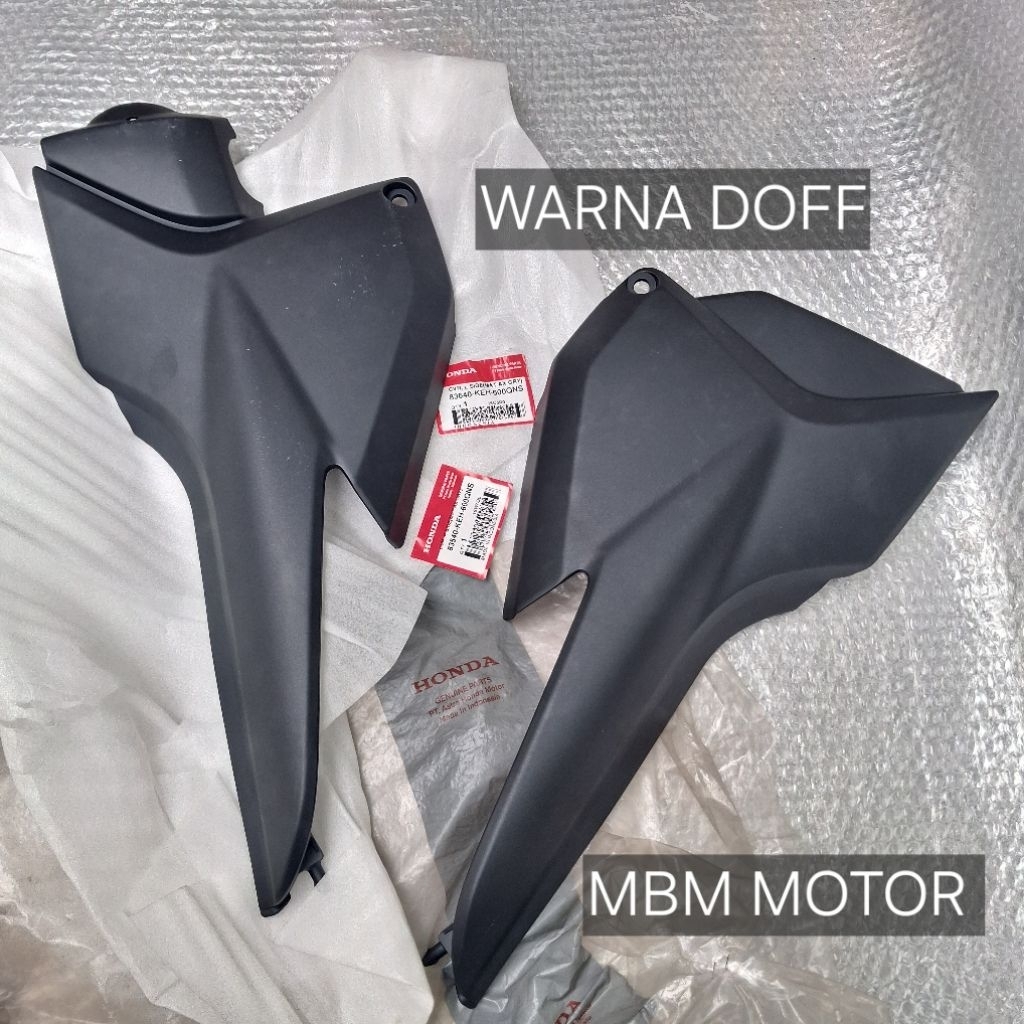 COVER TUTUP ACCU AKI SAMPING KANAN KIRI HONDA MEGAPRO MEGA PRO ADVANCE PRIMUS ORI AHM HITAM DOFF 836