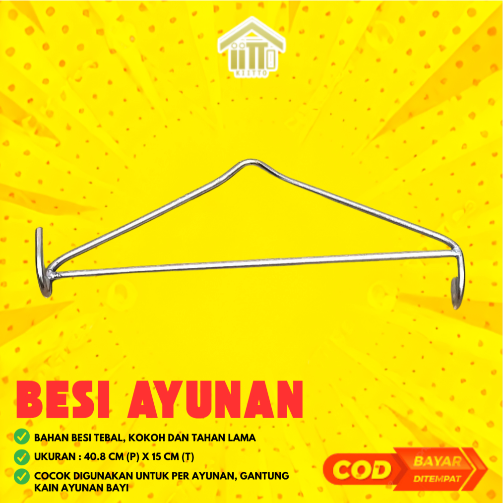 BESI AYUNAN BAYI / BESI HANGER SEGITIGA AYUNAN BAYI / BESI AYUNAN BAYI TEBAL / BESI PEYANGA AYUNAN B