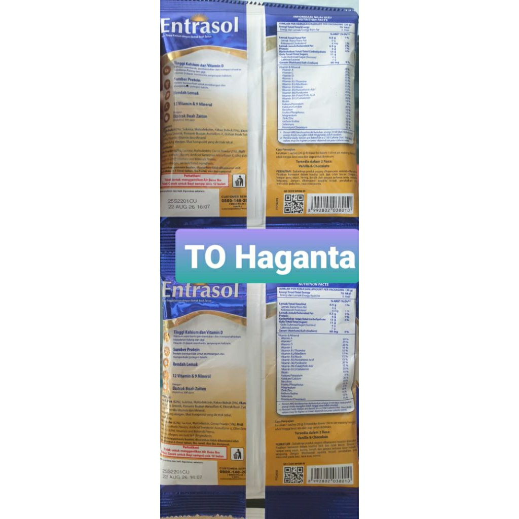 

Susu Entrasol 20 gr Rasa Coklat Sachet 1 pcs
