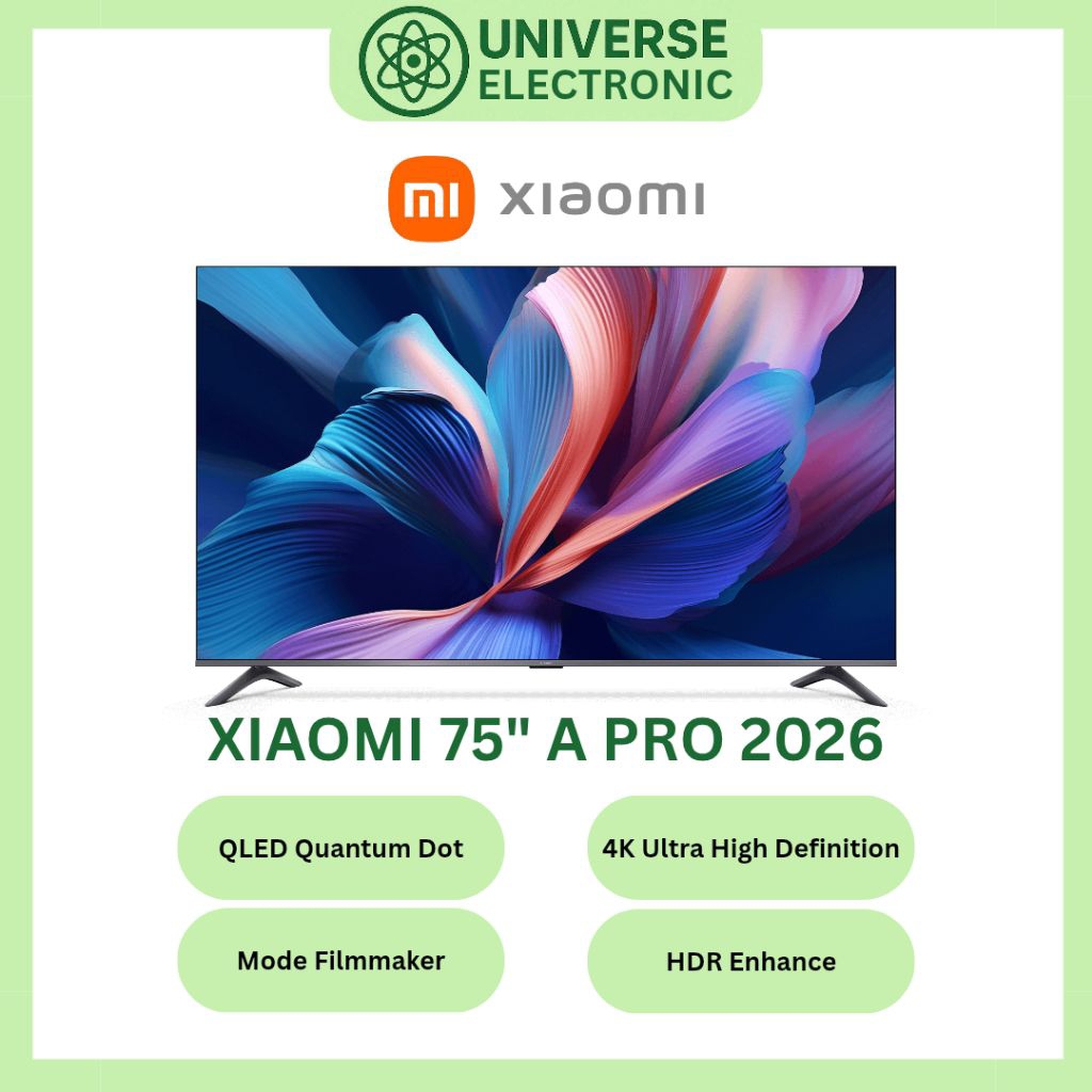 XIAOMI 75 A PRO 2026 4K QLED GOOGLE TV 75 Inch