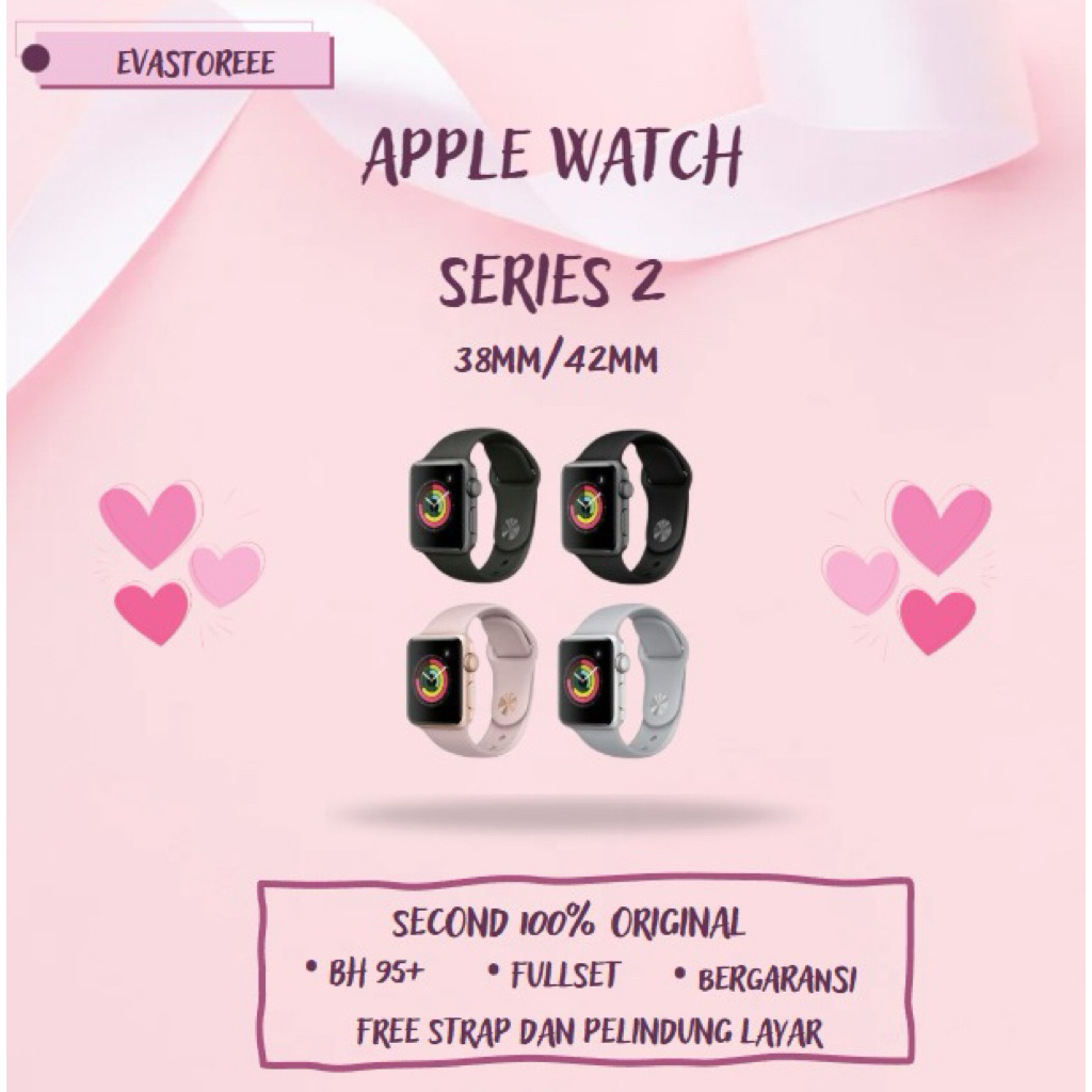 Apple Watch/iWatch Series 2/S2 38MM/42MM Second 100% Original Fullset Bergaransi Ex internasional