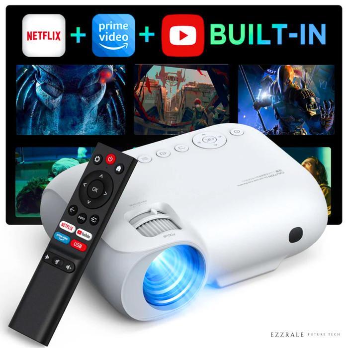 EZZRALE EZ320+ PLUS 3200 LUMENS 200 ANSI SMART PROJECTOR LINUX NETFLIX VERIFIED