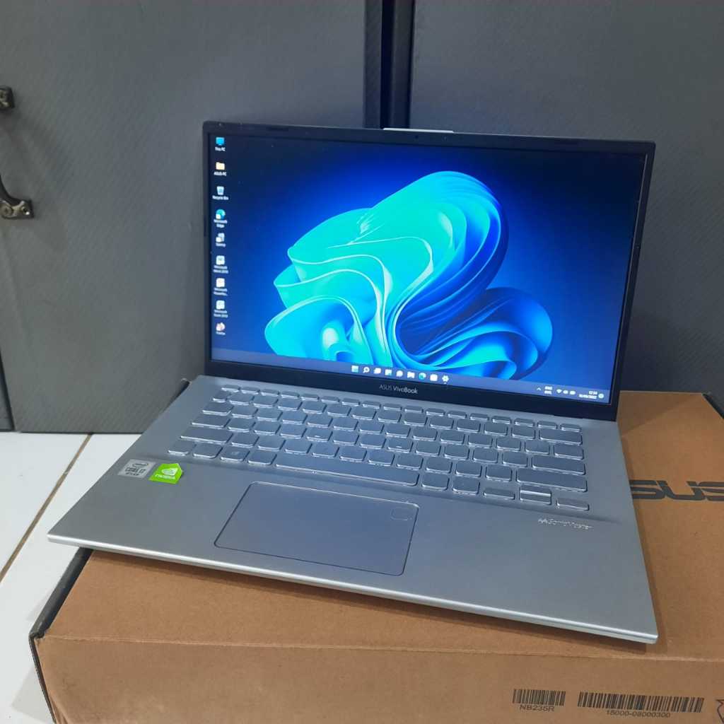 Laptop Asus Vivobook A412FL, Core i7-10510U, Ram 8 Gb /512Gb, Lengkap, Silver, BERGARANSI