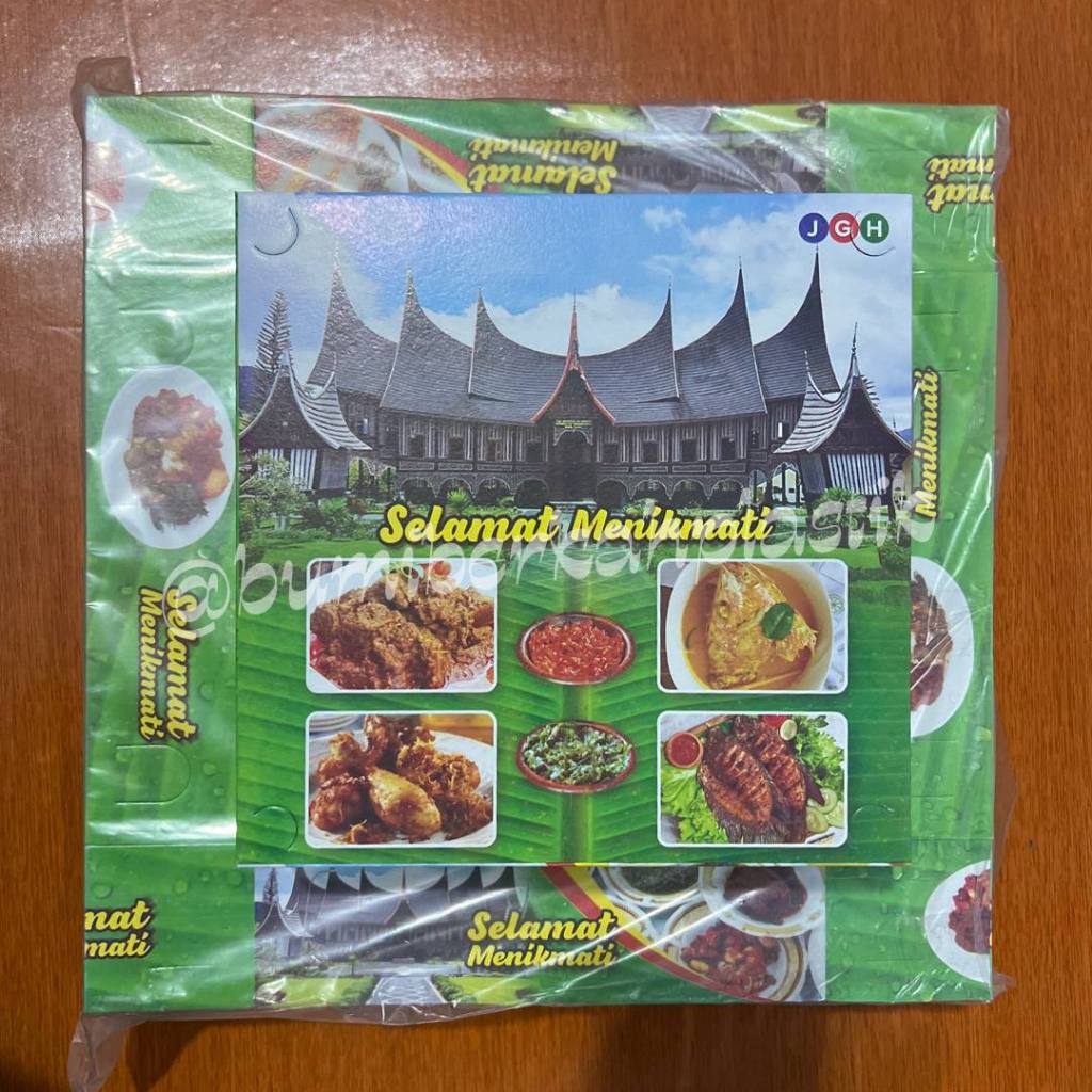 [PER PACK] KOTAK NASI MINANG / KOTAK SELAMAT MENIKMATI / KOTAK NASI KOTAK / SEKAT NASI KOTAK