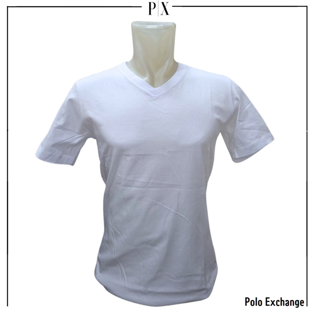 Kaos Polos V-Neck Putih Regular Fit Pria dan Wanita Cotton Combed 30s Radian Store 686806