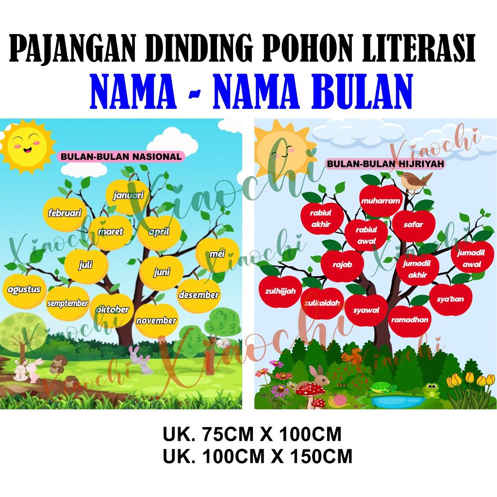 POHON LITERASI POJOK BACA NAMA-NAMA BULAN