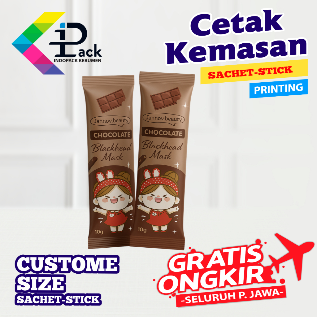 CETAK SACHET CUSTOM 4X15 | CETAK KEMASAN SACHET | CETAK PLASTIK KEMASAN | KEMASAN PLASTIK CUSTOM | P