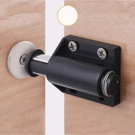 Magnet Engsel Pintu Kaca Lemari Rack Rak Single Double Push Open Otomatis