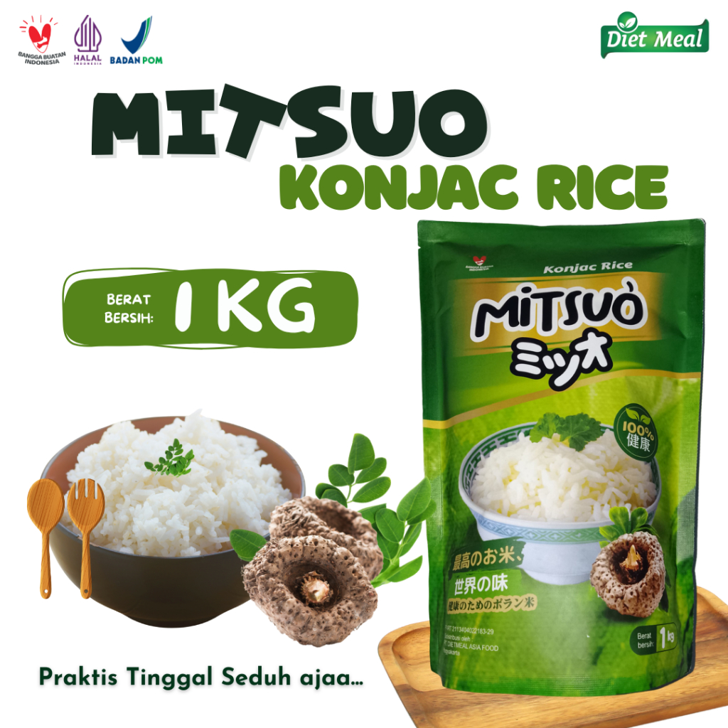 

Beras Porang Mitsuo Instan Seduh Kemasan 1KG