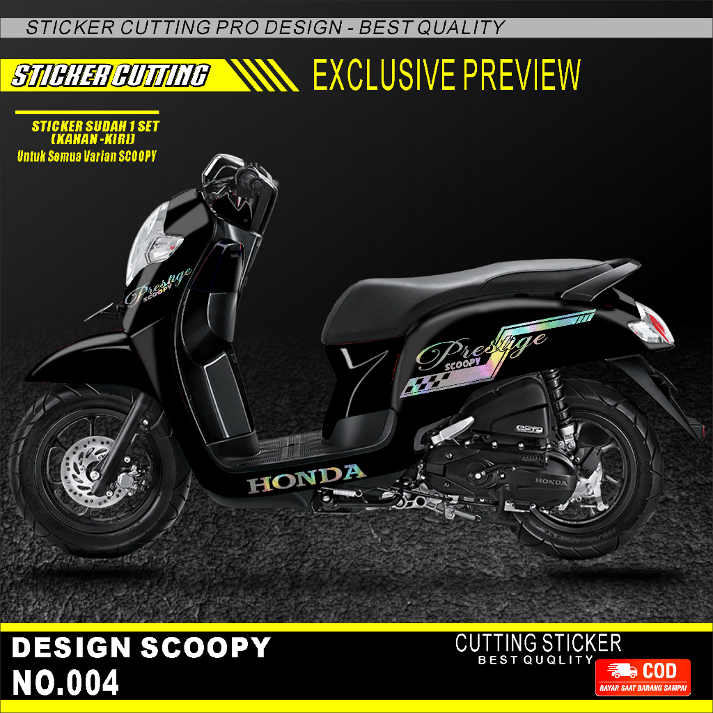 STICKER CUTTING TULISAN LOGO SCOOPY