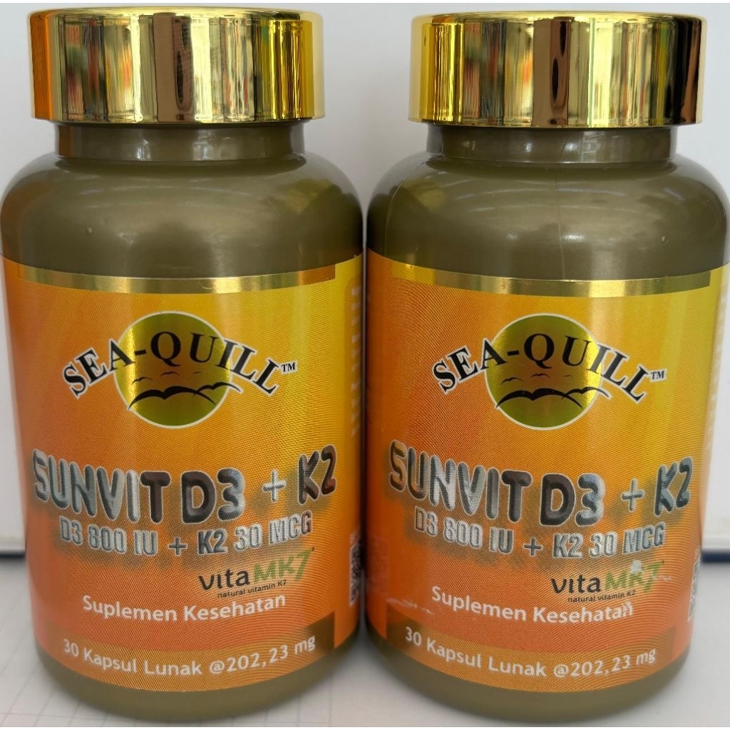 SEA-QUILL Sunvit D3+K2 30 kapsul lunak